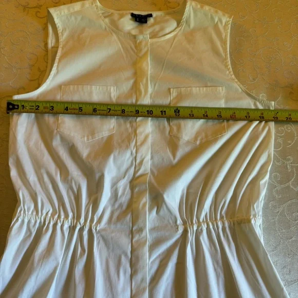 Theory Women's Kenan Gathered Luxe Sleeveless Button Down Blouse - Picture 10 of 16